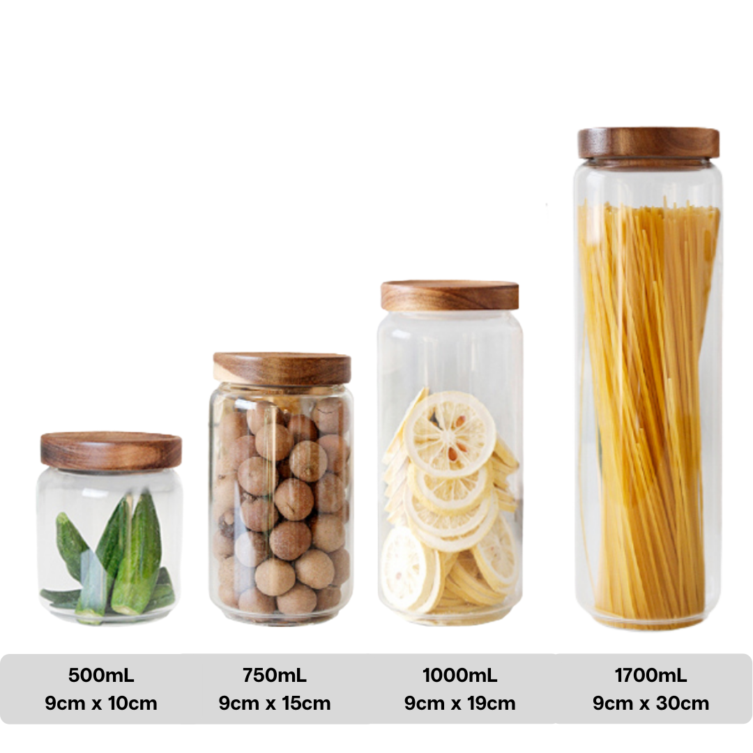 Yosemite Big Acacia Silicone-Lid Jars (choose from 3 sizes)
